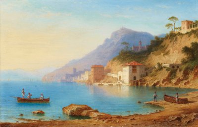 Uitzicht op de kust van Amalfi door Carl Morgenstern